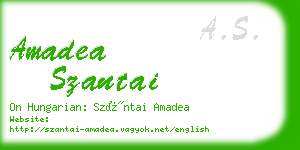 amadea szantai business card